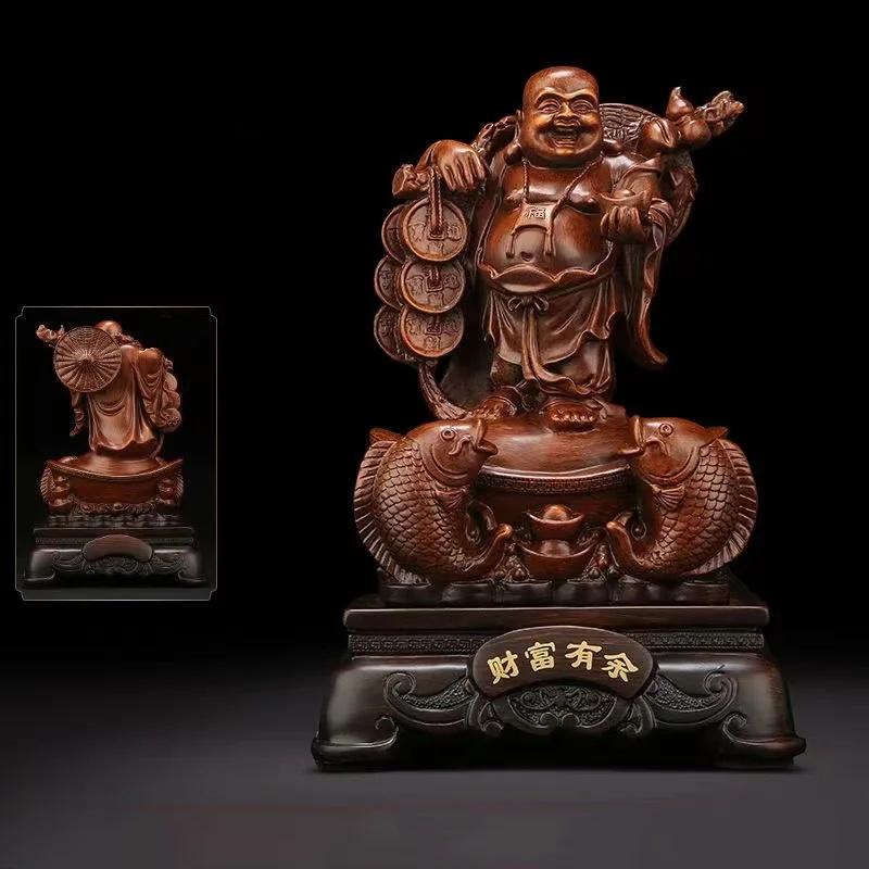 Resin Maitreya Buddha God of Wealth Statue Chinese Buddha Statues  Home, Room, Office Decoration Accumulate Wealth Accessories