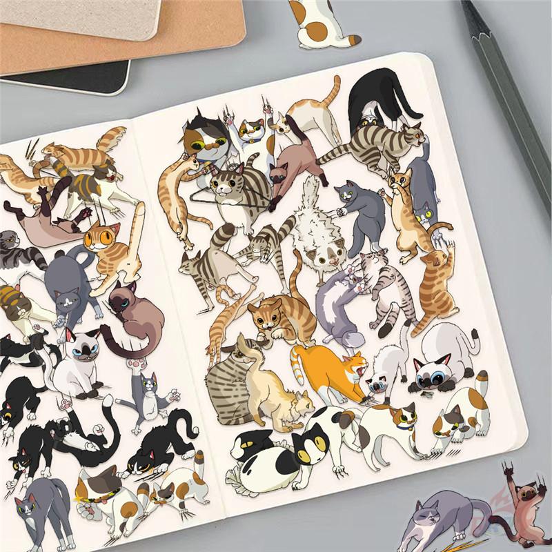 50Pcs/Set Naughty Cats Series 01. Scratch Marks PET Stickers Waterproof DIY Fashion Doodle Decals Stickers
