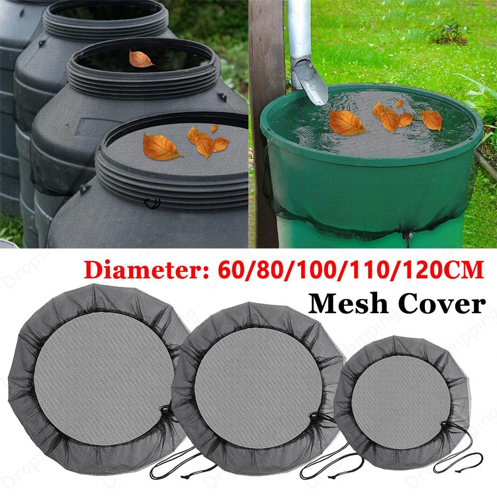 Outdoor Garden Mesh Cover 60-120cm Rain Barrel PE Water Collection Bucket Filter Net Anti Mosquito Water Protection Netting