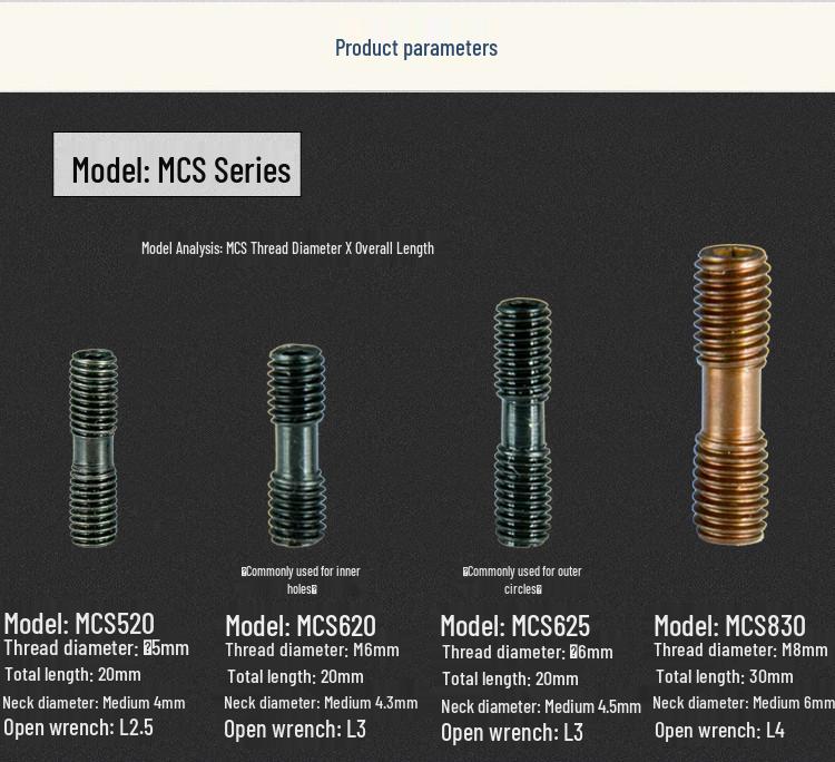 CNC Double-Ended Inner Hex Screw Pressure Plate Accessory MCS520/620/625/830