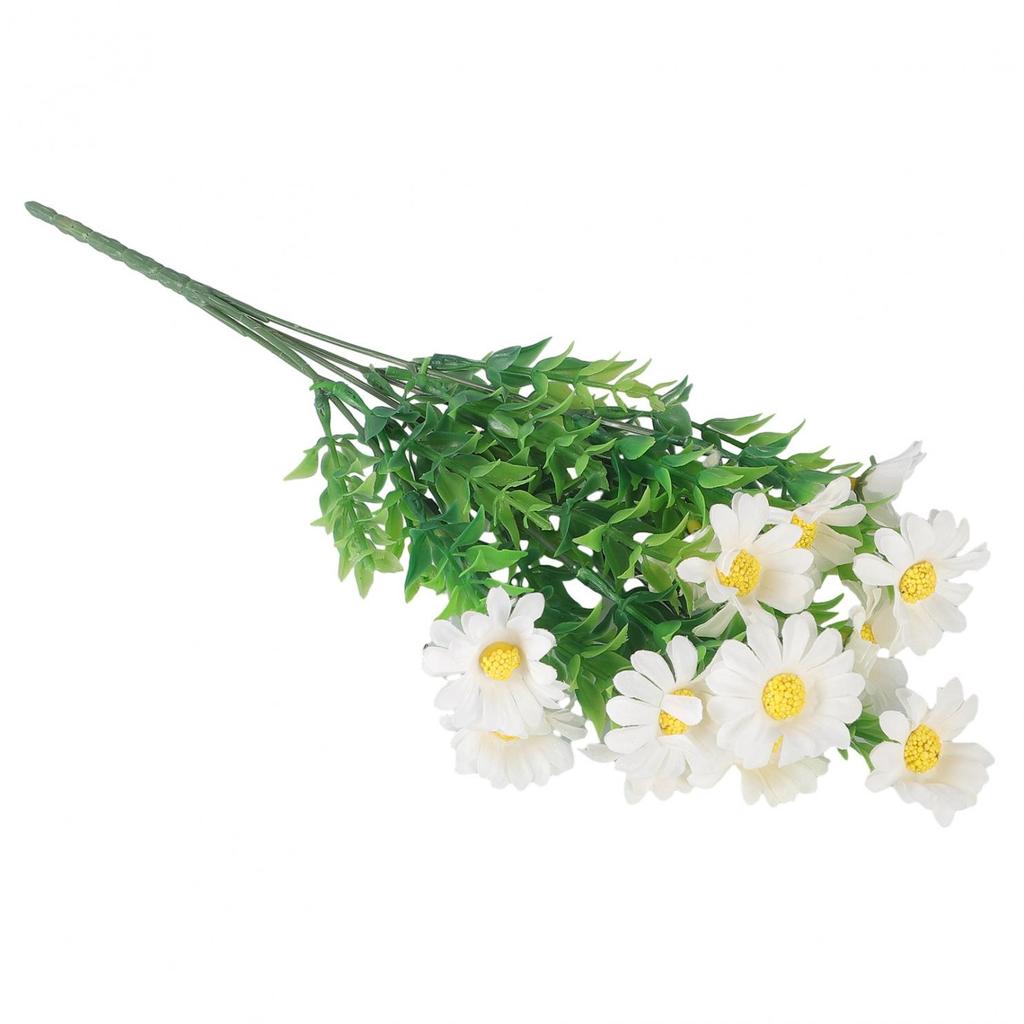 15 Heads Artificial Flowers Plastic Fake Plants Wedding Garden In/Outdoor Decor