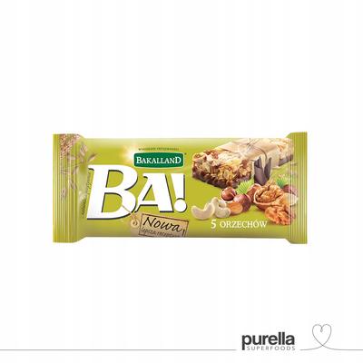 Bakalland Ba ! Barre de céréales 5 fruits secs 40g