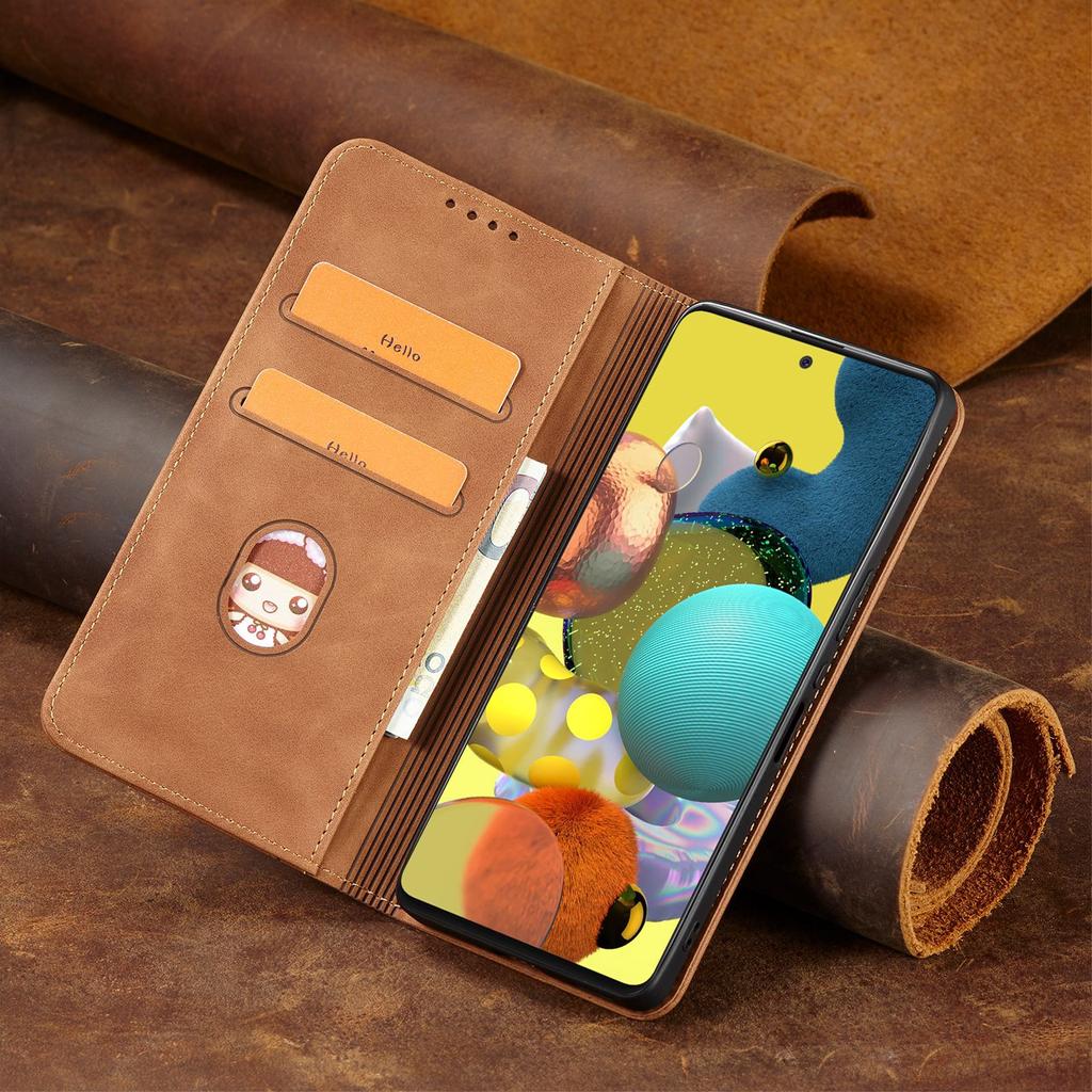 Magnetisk flipdeksel i lær for Samsung A51, A21S, S10, A20E - Bestselger i Japan