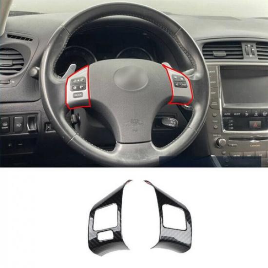 Carbon Fiber Style Steering Wheel Button Frame For Lexus IS F/250/350 2006-2013