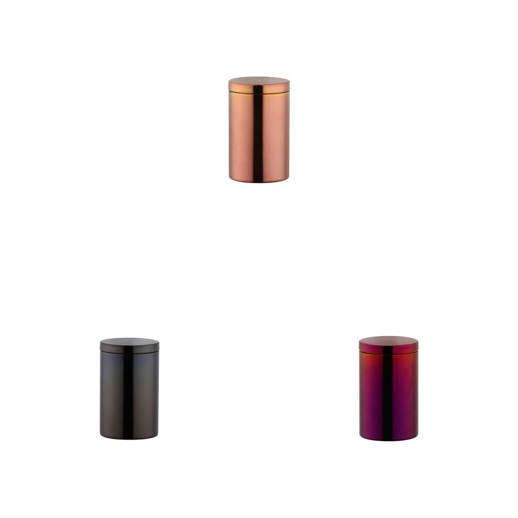 Modern Minimalist Stainless Steel Tea Canister With Sealed Lid For Storage And Preservation