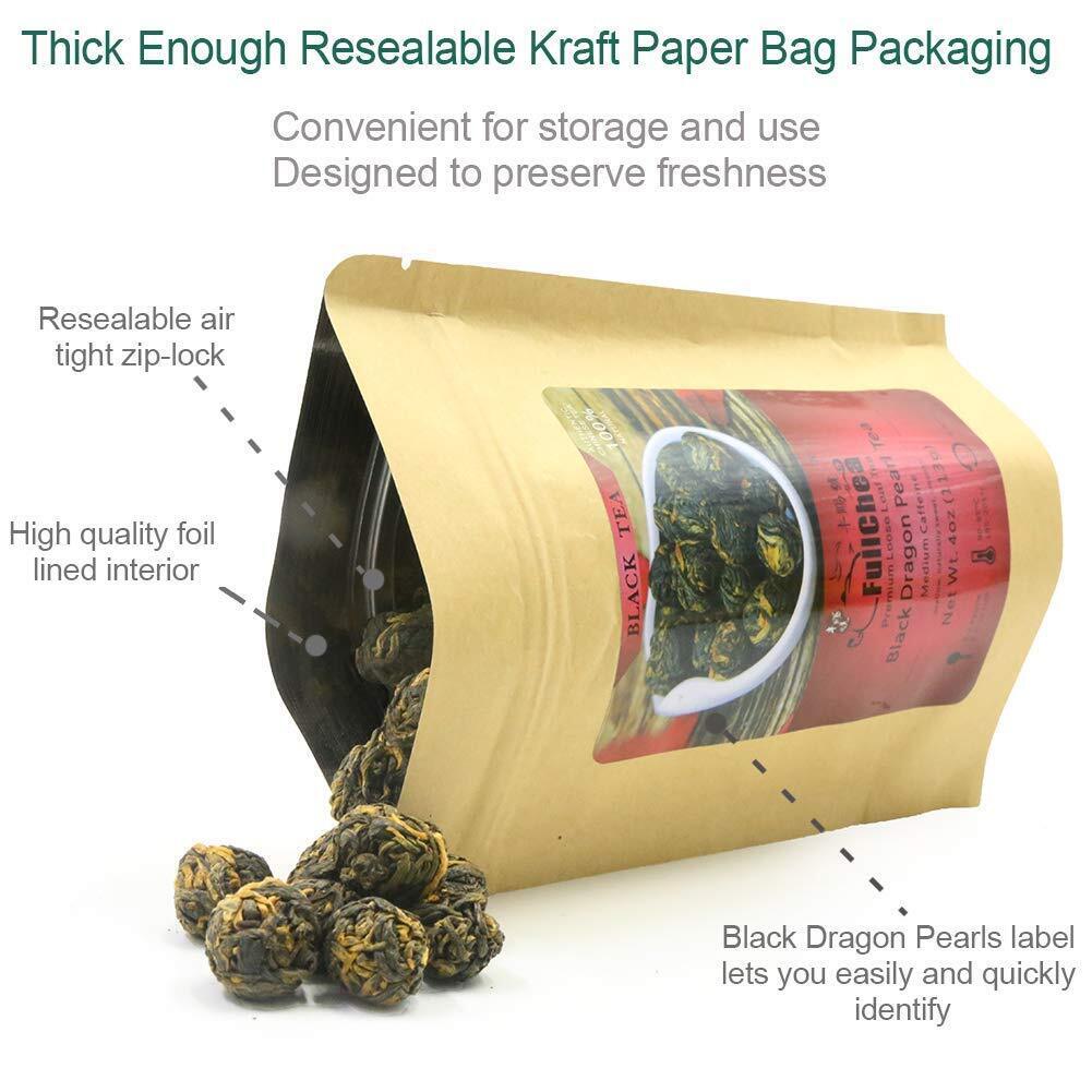 2023 FullChea Black Dragon Pearl Tea - Spesial Yunnan Black Tea 113g