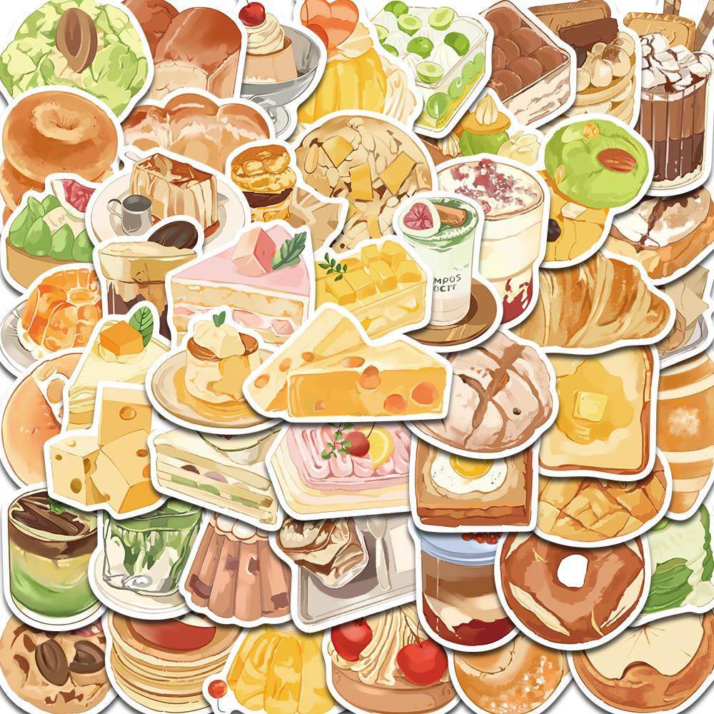

50PCS Afternoon Tea Stickers Nostalgia Graffiti Waterproof Laptop Luggage Cafe Scrapbooking Cartoon Phone Decorative Sticker