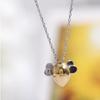 Beautiful Bee Pendant Necklace Silver Classy Clavicle Chain for Street Shooting