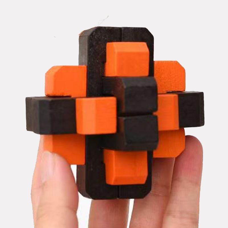 HuiShou Luban Lock Unlock Interlocking Puzzle Rompecabezas IQ Test Wooden Brain Teaser Game For Adults And Kids Educational Toys