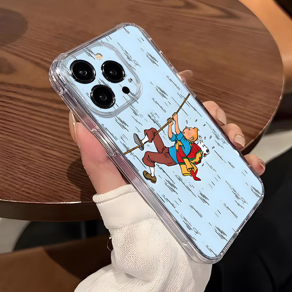 

T-The Adventures Of Tintin-N Phone Case For IPhone 15 Pro Max 16 Pro Max 14 13 11 12 Mini Xs X Xr 7 8 Plus Se Transparent Cover iPhone 11
