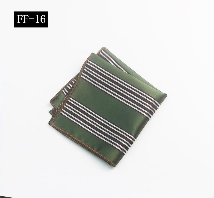 Pocket Towel Men'S, Suit Banquet Wedding Groom Best Man Striped Pattern High-End Small Square Towel Handkerchief