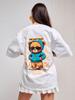 Street Hip Hop Bear Printed T-shirt Men Women Casual Loose Oversized Short Sleeve Unisex Short Sleeved Male Female Clothing