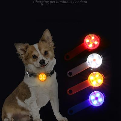 Pet Led Luminous Pendant Waterproof Usb Rechargeable Anti-lost Collar Night Safety Accessories Pet