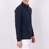 IKALOOK Henley Neck Navy Long Sleeve T-Shirt Tee172