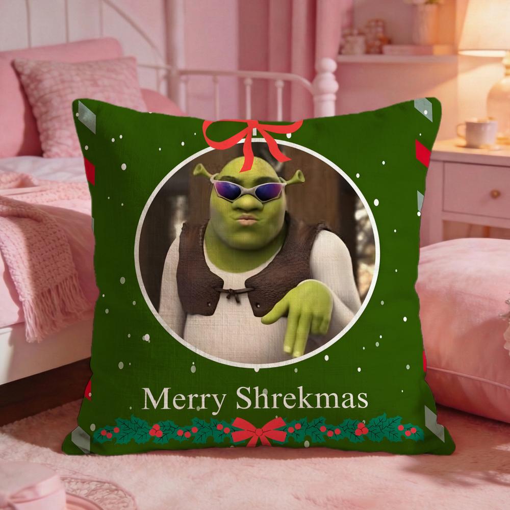 SShrekS Funny Anime Cushion Cover Premium Comfort Reversible Pillow Cove Two In One Design For Any Room  Car Interior