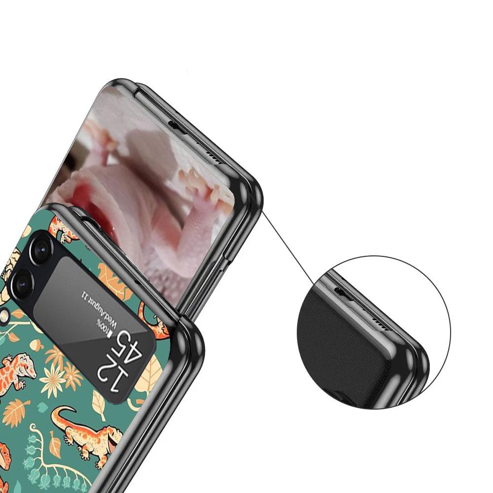 Lizards Geckos Case For Samsung Galaxy Z Flip 7 6 5 4 3 z Flip7 Flip6 Flip5 Flip4 5G Phone Cover Flip3 Folding Coque