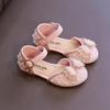 Girls Party Shoes Elegant Rhinestone Fashion Children's Leather Shoes Versatile Sweet Kids Princess Wedding Dress Flats Sandals
