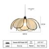 Minimalist Japanese Retro Rattan Petal Chandelier for Home and Tea Rooms