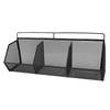 3 Grids Hanging Basket Wall Mount Slanted Opening Metal Wire Storage   for Kitchen Bathroom Laundry Room