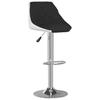 Bar Stool Set of 2 Black and White Faux Leather