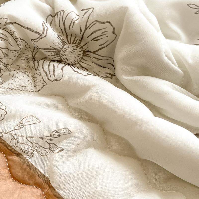 Luxury Floral Style Summer Quilt Skin-friendly Comfortable Ultra Soft Air Conditioning Cooling Quilts Home Travel Thin Blanket