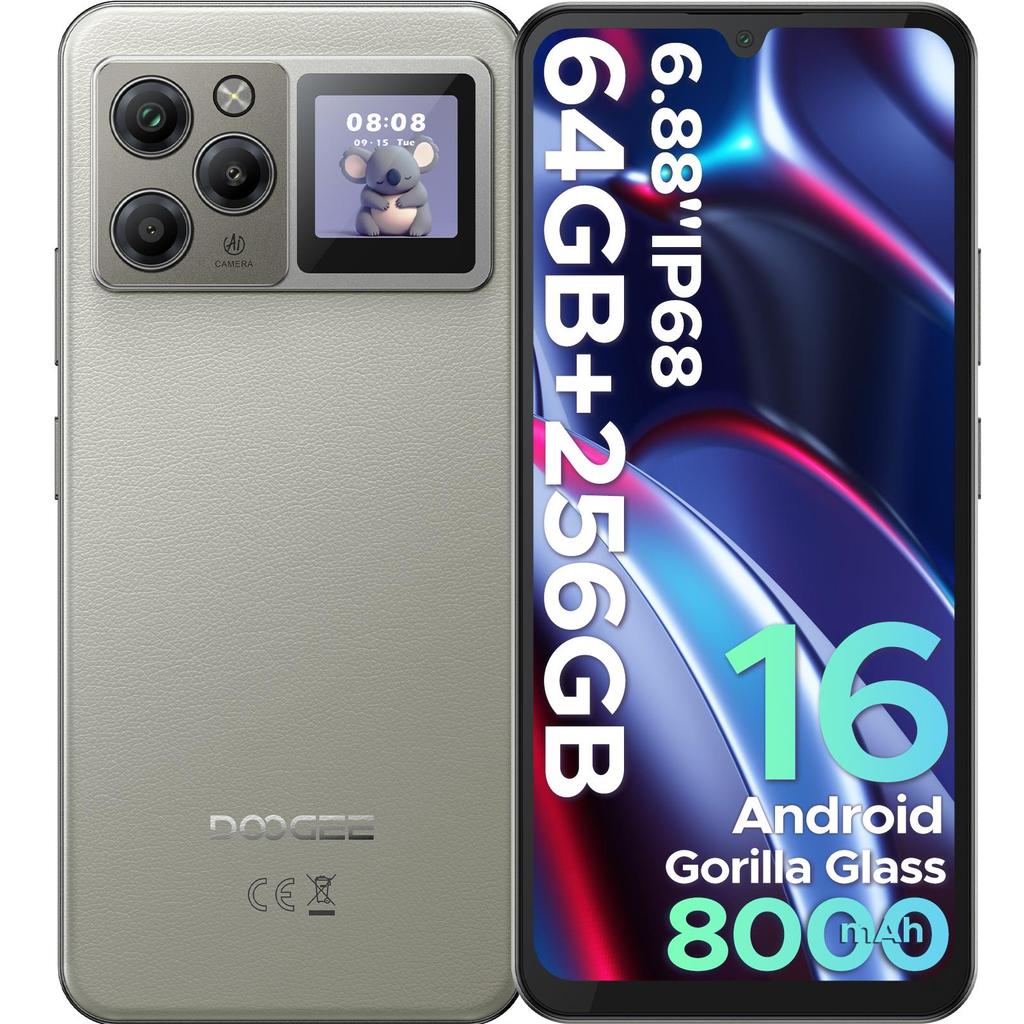Chytré telefony DOOGEE M30 Pro 6,88" 90Hz Android 16, IP68 Vodotěsný telefon 8000mAh/33W 64GB+256GB 64MP+20MP 4G Duální SIM NFC