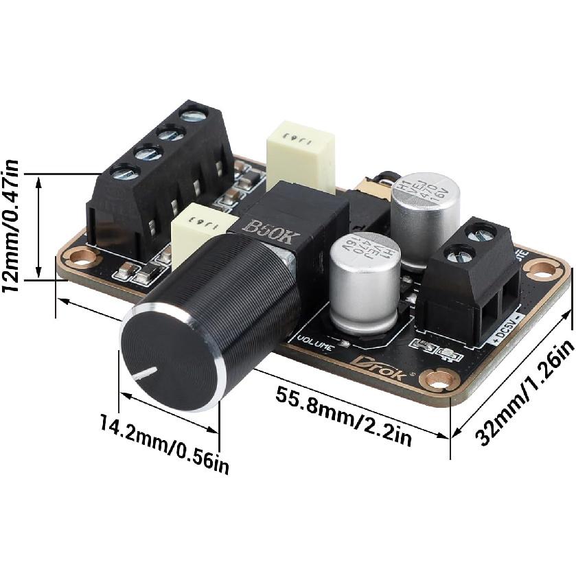 DROK 5W+5W Mini Audio Amplifier Board PAM8406 DC 5V Digital Stereo Power Amp 2.0 Dual Channel Class D Amplify Module for Speaker Sound System DIY