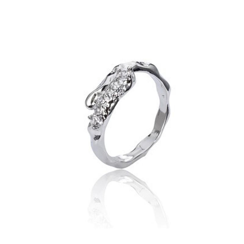 Copper Contemporary Womens Ring With Artistic Geometric Shape And Sophisticated Look For Trendy Lovers Jewelry
