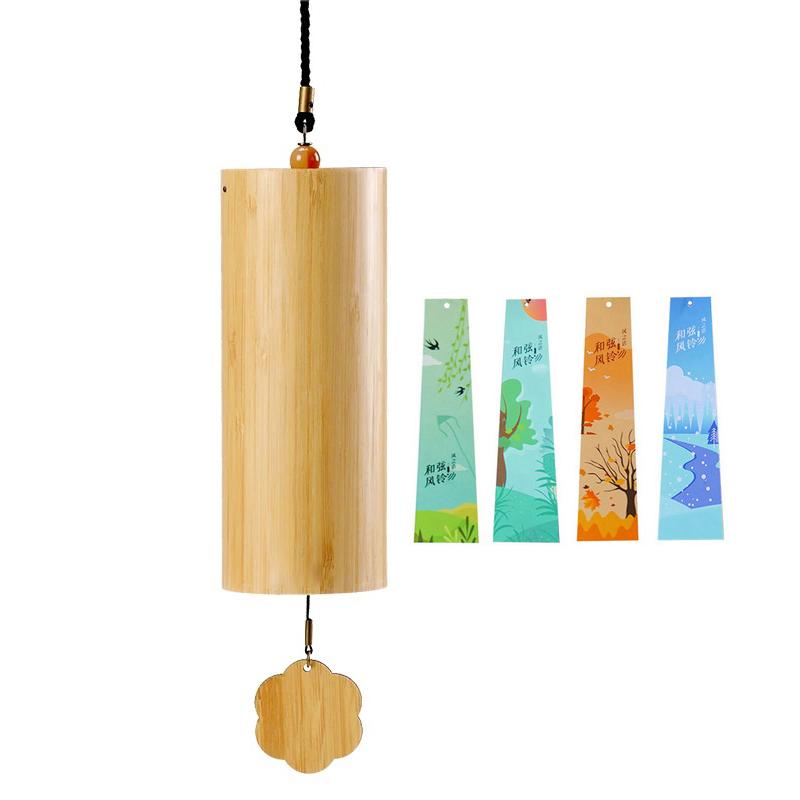Hluru Windchime Bamboo 8 Rods Notes Wind Chimes 8 Rods Wind Bell Craft Outdoor Garden Patio Zen Meditation C G Am Dm Chord
