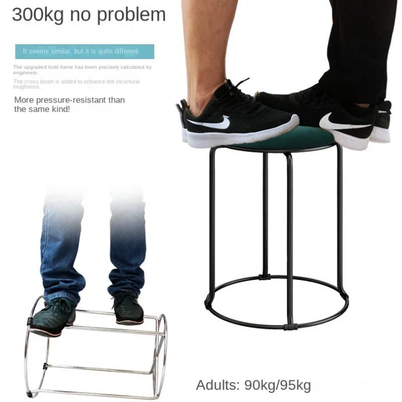 Nordischer kleiner Hocker, Internet Home Celebrity Creative Bank, leichter luxuriöser runder Hocker, moderner einfacher niedriger Hocker, weicher Sitz, Stacka