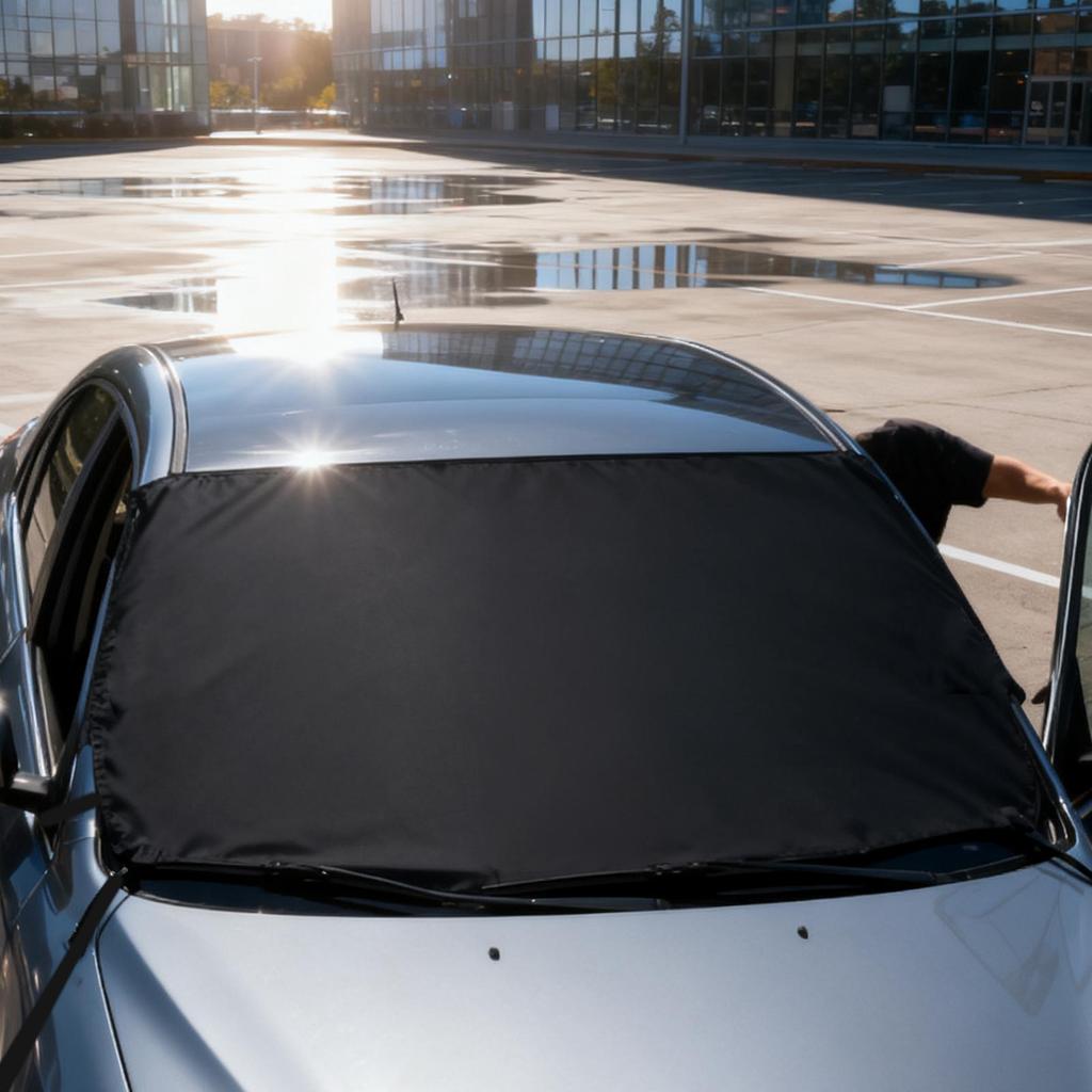 Winter Car Ice Snow Windshield Cover Windproof Oxford Cloth Windscreen Frost Cover Thickened Windshield Sunshade
