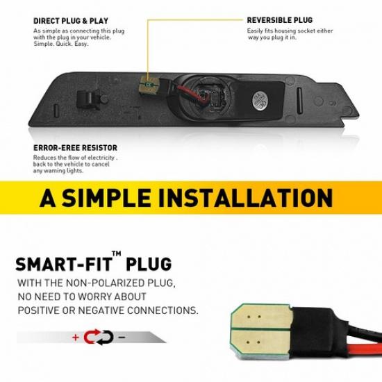 4X For 2010-2015 Chevrolet Camaro Front Rear Fender Side Marker Set Lights RH LH