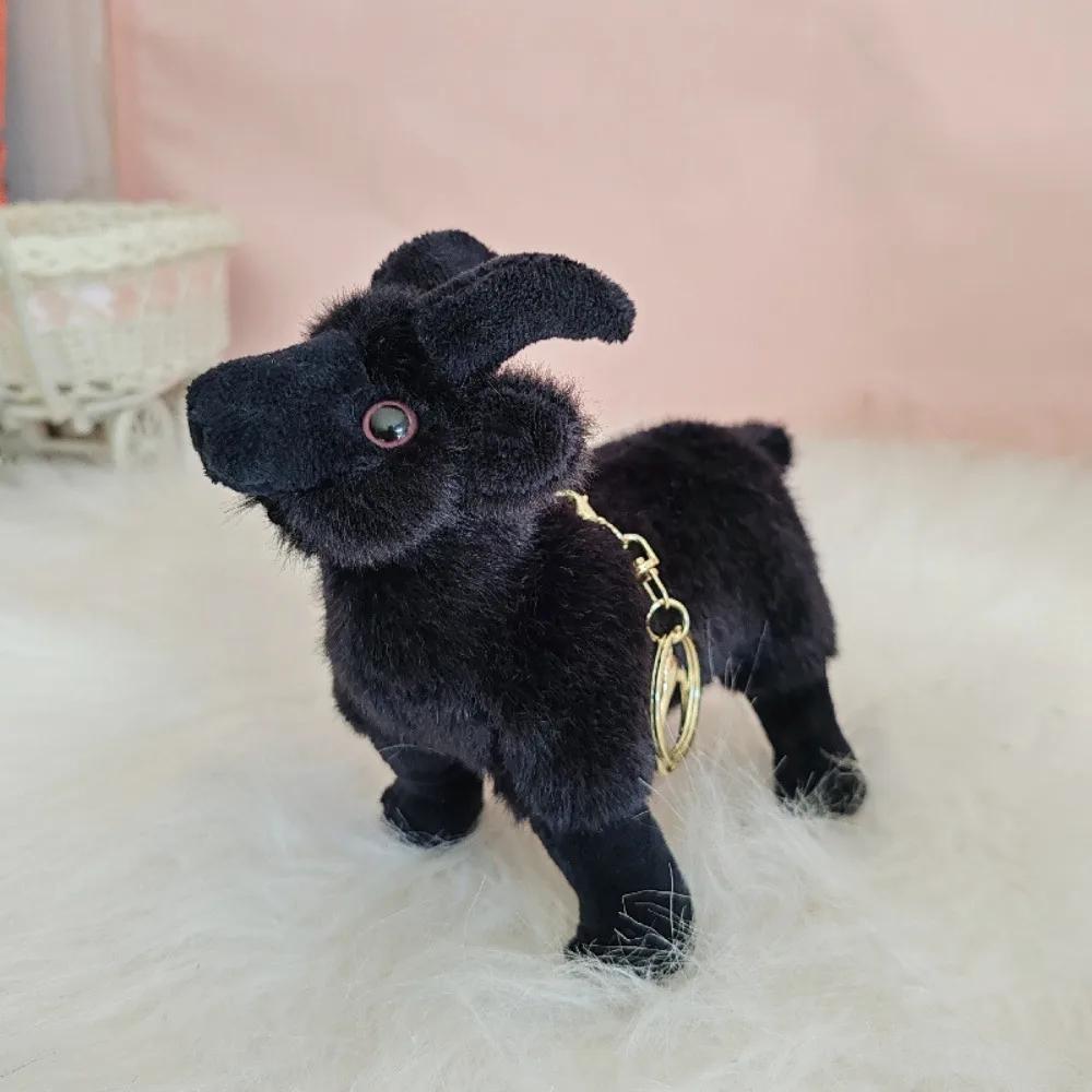 PP Bomull Baby Get Gosedjursdocka Fluffiga Fyllda Hornade Får Gosedjur Leksaker Söt Söt Baby Get Nyckelring Rumsdekoration