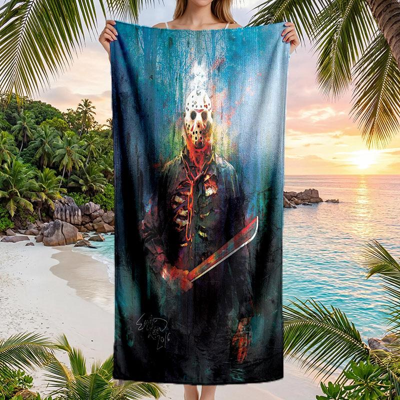 Large Beach Towel Quick Dry Absorbent Towel For Beach IndoorFriday the 13th Jason Voorhees