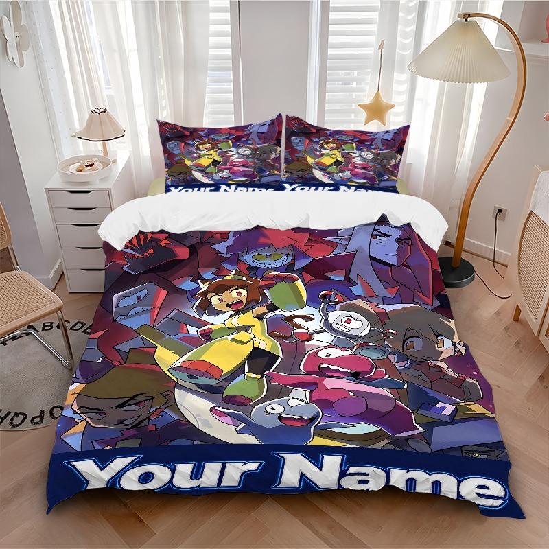 Anime Fantasy Adventure Illustration Bedding Set Personalized Washable Custom 3Pcs Duvet Cover Pillowcases Soft Microfiber Home Bedroom Gift