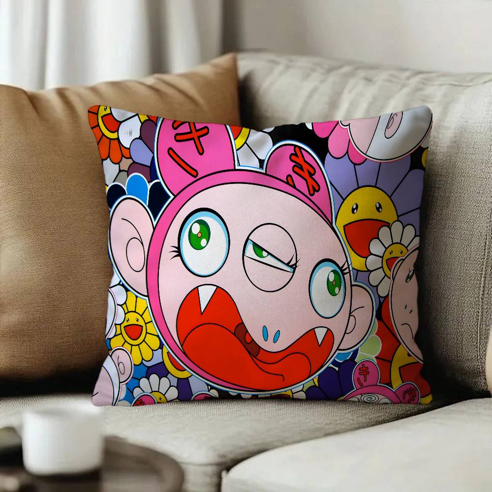 Artist T-Takashi Murakami Cushion Cover Inches Farmhouse Decor Home Throw Pillow Covers for Couch Decorations