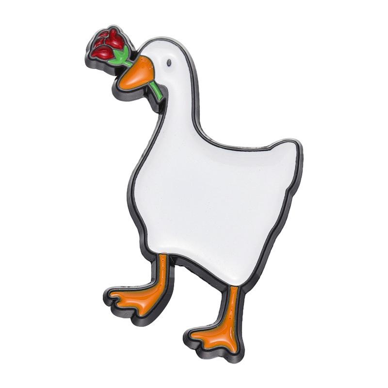 Animal Eyecatching Cartoon Duck Goose Brooch Collection In Alloy For Fun Accessories