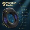 9 Mode Heating Vibrating Penis Ring for Men - Couples Cock Ring Vibrator, Adult Sex Toy with Strong Stimulation