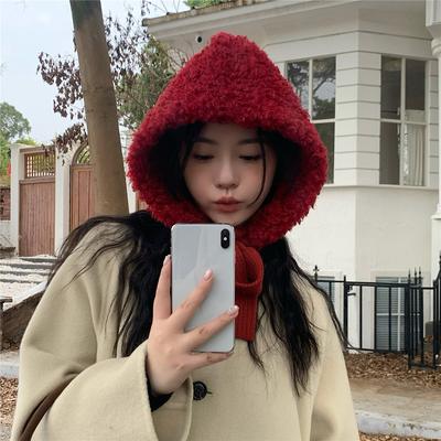 Sturmhaube für Damen Herbst und Winter Neuer koreanischer Stil Ins Warm Plüsch Ohrenschutz Mütze