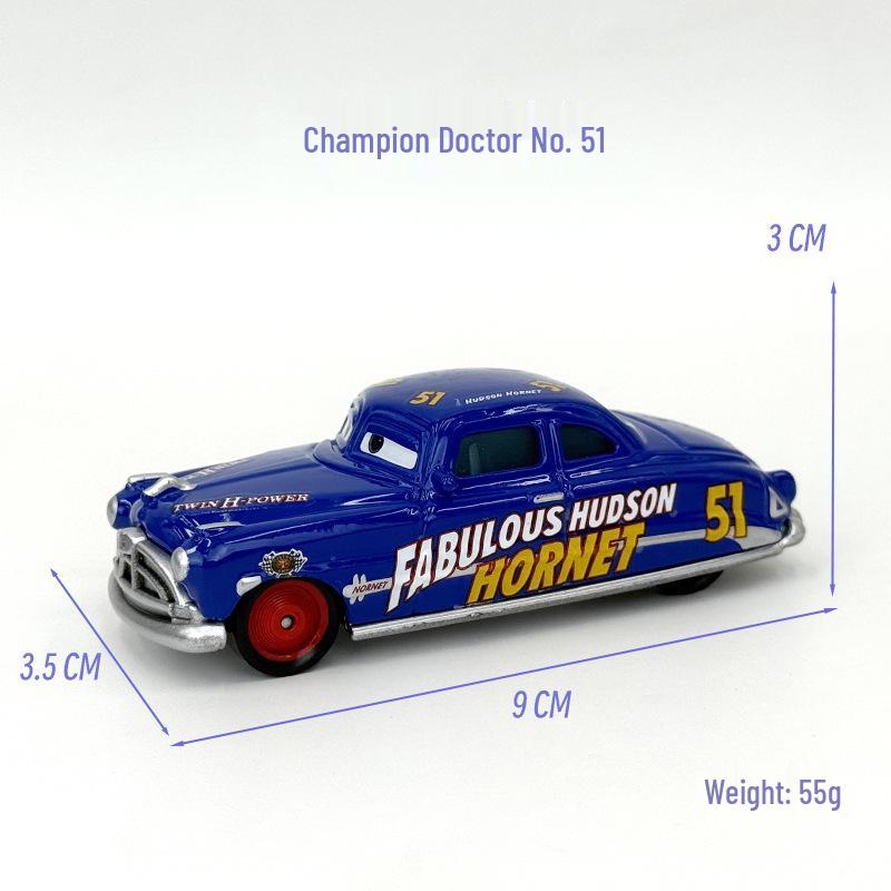 Pixar Cars Alloy Toy Set: McQueen, Mater, Sally, Sheriff Models