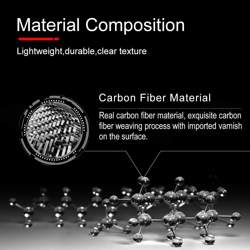 AIRSPEED Carbon Fiber Gear Shift Knob Cover Trim for BMW F80 M3 F82 M4 2014-2018, Black