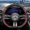 Leather Car Steering Wheel Cover for Mercedes Benz W214 C200 V-class GLE E-class GLA 200 GLC CLA A200 Interior Accessories 2025 PP8