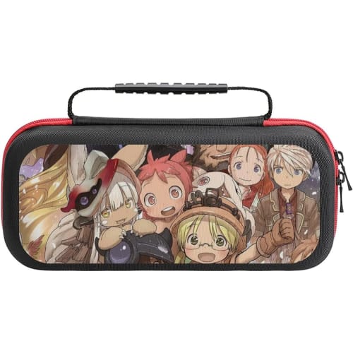 Made In Abyss Switch Case, Switch Protective Cover with Storage Bag, Hard Case for Switch, Dustproof, Dirt-Resistant, Waterproof, Shockproof, Holds 20