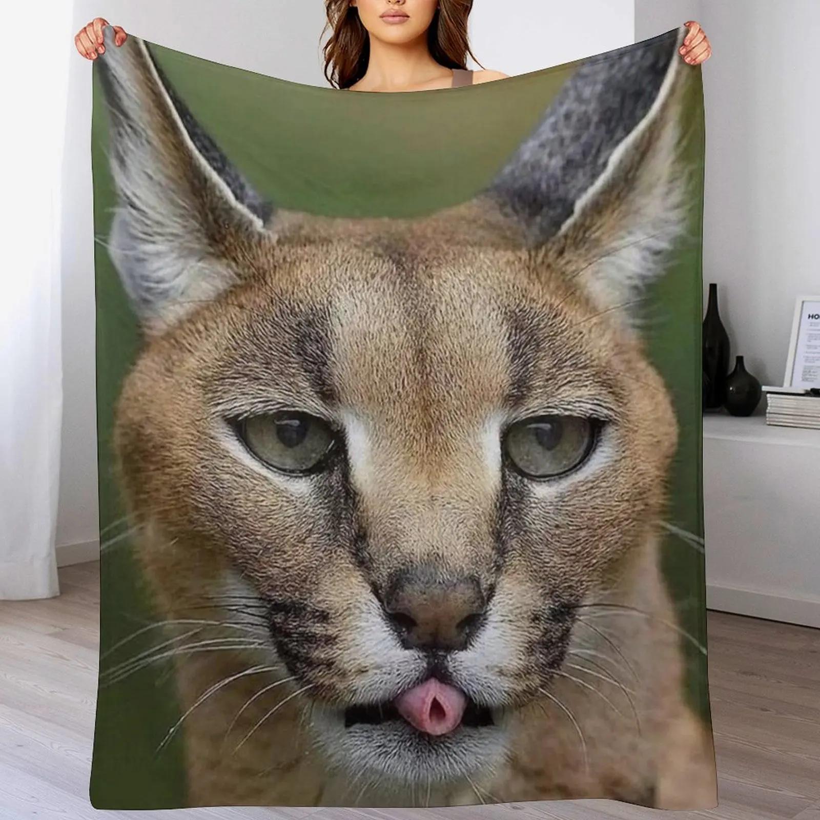 

Handsome Floppa Throw Blanket Thin Soft Blanket for Summer Night Sleeping 102x76cm(40x30in)