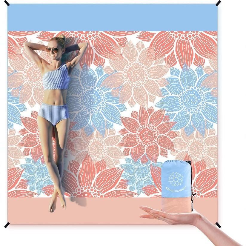 Beach Mat Waterproof Quick-Drying Non-Slip Moisture-Proof Outdoor Picnic Camping Mat Beach Blanket Light Nylon 210*200cm