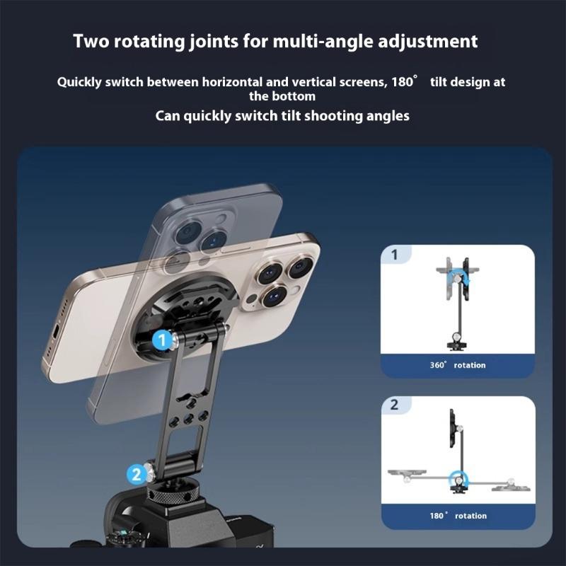 Universal Lightweight Smartphone Holder Support With Multiple Mounting Point Compatible For Video Recording Accessories
