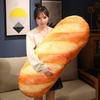 Bread Pillow Soft Plush Bread Cushion with Realistic Baked Bread Design Elastic PP Cotton Filled Sofa Pillow Hugging Sofa Decor