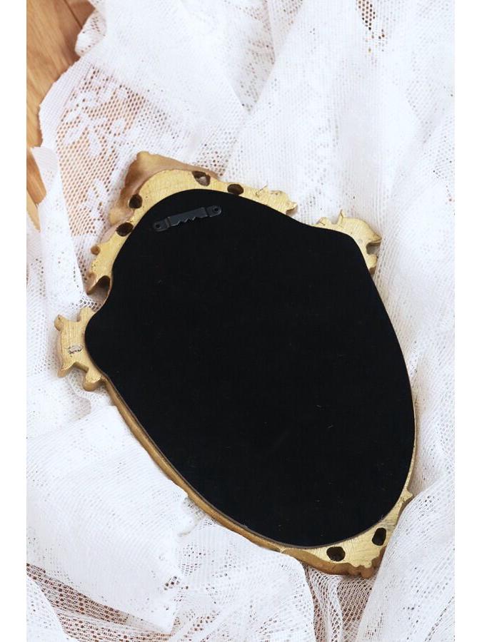 European American Retro Gold Embossed Hollow Wall Mirror Frame