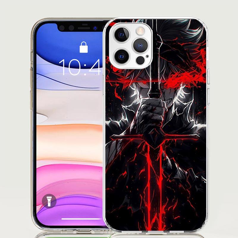 Black C-Clovers Anime Phone Case For iPhone 17 Air 16 15 Plus 11 14 Pro Max 13 Mini 12 7 8 + SE Pattern Art Customized Cover 17