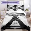 Mythology Valhalla 3pcs Bedding Set Duvet Cover Closure Includes 1 Duvet Cover & 2 Pillowcases for All Seasons Bedroom Home Dorm Decor